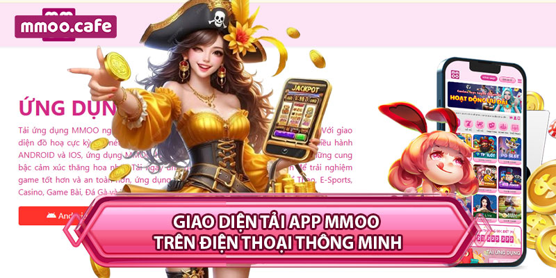 Giao diện tải App MMOO trên điện thoại thông minh